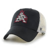 Coyotes 47 Brand Ladies Glitzy Clean Up Hat in Black and White - Front View