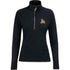 Ladies Levelwear Coyotes Energy 1/2 Zip Pullover in Black - Front View
