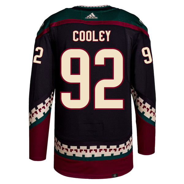 Arizona Coyotes Logan Cooley Black Authentic Jersey In Black - Back View