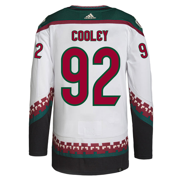 Arizona Coyotes Logan Cooley White Authentic Jersey - Back View