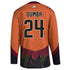 Arizona Coyotes Matt Dumba Adidas Authentic Reverse Retro Jersey In Orange - Back View