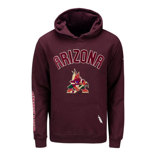 PRO STANDARD ARIZONA COYOTES CLASSIC HOODED SWEATSHIRT IN RED - FRONT VIEW