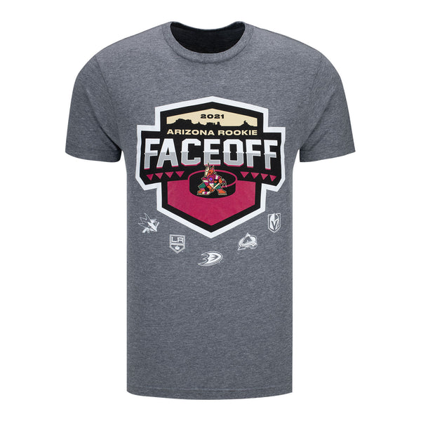 Arizona Coyotes Rookie Faceoff T-Shirt In Grey - Front View