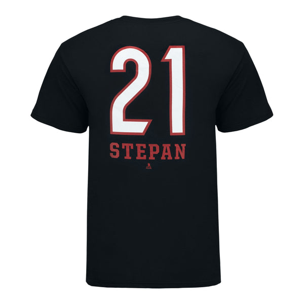 Arizona Coyotes Men's Fanatics Branded Derek Stepan Name & Number T-Shirt In Black - Back View