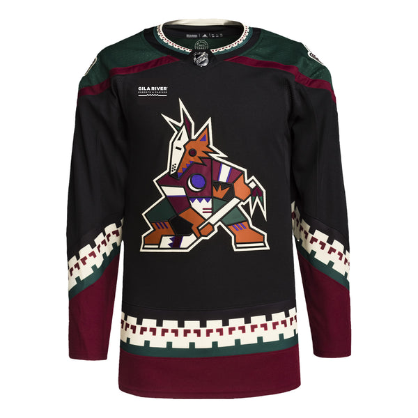 Adidas Arizona Coyotes Black Authentic Blank Jersey - Front View