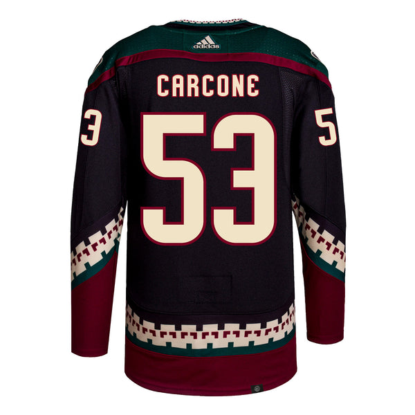 ARIZONA COYOTES MICHAEL CARCONE BLACK AUTHENTIC JERSEY - Back View