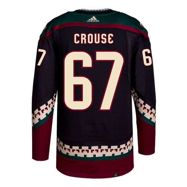 ARIZONA COYOTES LAWSON CROUSE BLACK AUTHENTIC JERSEY - Back View