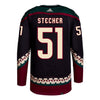 ARIZONA COYOTES TROY STECHER BLACK AUTHENTIC JERSEY - Back View