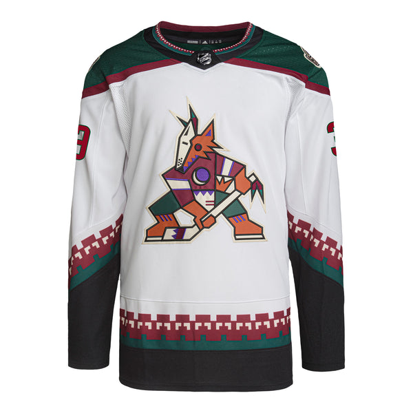 ARIZONA COYOTES JOSH BROWN WHITE AUTHENTIC JERSEY - Front View