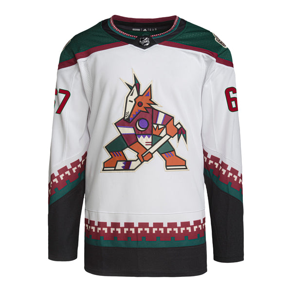 ARIZONA COYOTES LAWSON CROUSE WHITE AUTHENTIC JERSEY - Front View