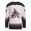 ARIZONA COYOTES ALEX KERFOOT WHITE AUTHENTIC JERSEY - Front View