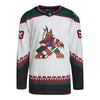 ARIZONA COYOTES MATIAS MACCELLI WHITE AUTHENTIC JERSEY - Front View