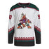 ARIZONA COYOTES J.J. MOSER WHITE AUTHENTIC JERSEY - Front View