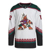 ARIZONA COYOTES ZACH SANFORD WHITE AUTHENTIC JERSEY - Front View