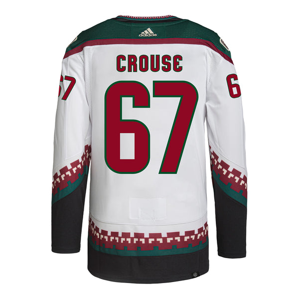ARIZONA COYOTES LAWSON CROUSE WHITE AUTHENTIC JERSEY - Back View
