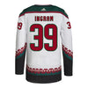 Arizona Coyotes Connor Ingram White Authentic Jersey - Back View
