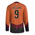 Arizona Coyotes Clayton Keller Adidas Authentic Reverse Retro Jersey In Orange - Back View