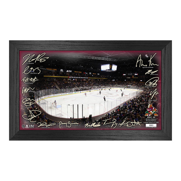 Arizona Coyotes Framed Signature Rink 2023-24 - Front View