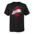 Youth Arizona Coyotes Outerstuff Knock Out T-Shirt In Black - Front View