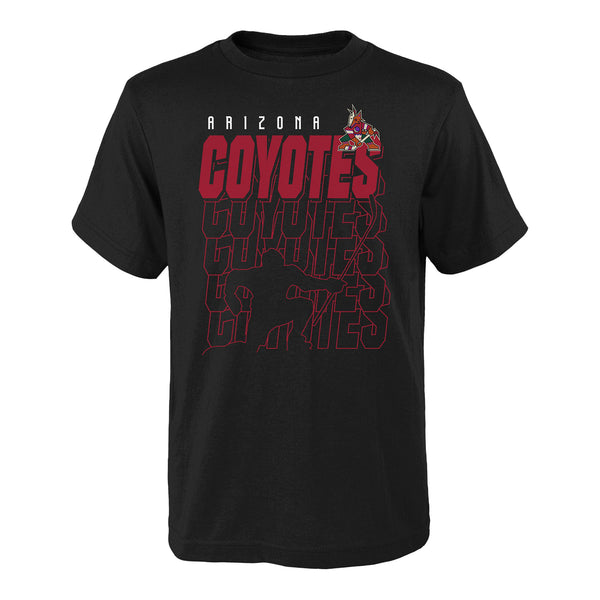 Youth Arizona Coyotes Outerstuff Celebration Time T-Shirt In Black - Front View