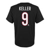 Youth Arizona Coyotes Outerstuff Clayton Keller Name & Number T-Shirt - Back View