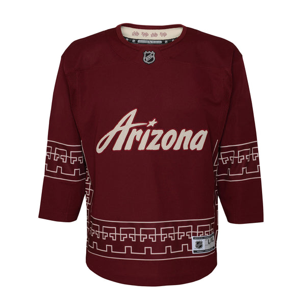 Arizona Coyotes Youth Alternate Jersey In Burgundy & Gold - Front View