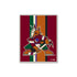 Arizona Coyotes Kachina Domed Hatpin in Red, Orange, Green, and White - Front View