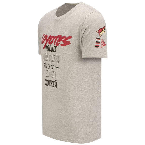 COYOTES GLOBAL GAME T-SHIRT IN GREY - LEFT SIDE VIEW