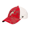 Arizona Coyotes Mute Camo Meshback Adjustable Hat In Red & White - Front View