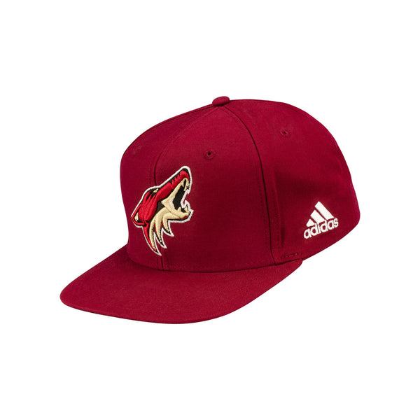 Adidas Arizona Coyotes Core Snapback Hat In Red - Front View