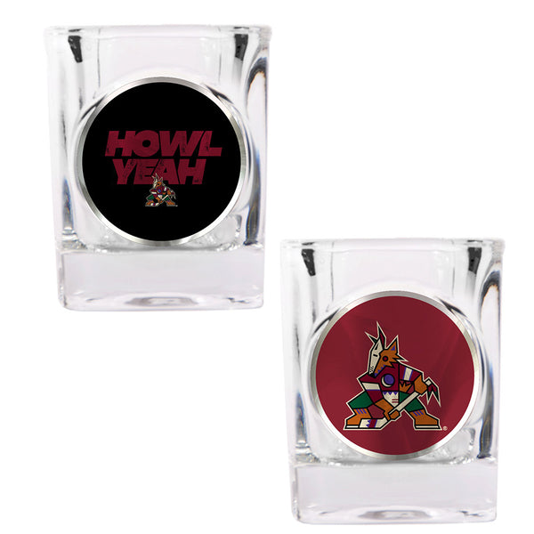 Arizona Coyotes 2 Pack Howl Yeah Shot Glass - Front View