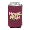 Arizona Coyotes Howl Yeah Can Coozie in Red and Black - Front View