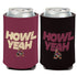 Arizona Coyotes Howl Yeah Can Coozie in Red and Black - Front and Back View