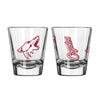 Arizona Coyotes 2 oz. Gameday Shot Glass - Front and Back View