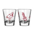 Arizona Coyotes 2 oz. Gameday Shot Glass - Front and Back View