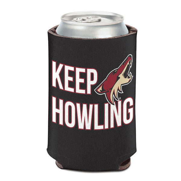 Arizona Coyotes 12 oz. Keep Howling Can Cooler in Red and Black - Back View
