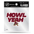 Arizona Coyotes 4X4 Howl Yeah Decal in Red - Front View
