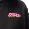 Ladies Sportiqe Coyotes Hooded Sweatshirt in Black - Zoomed in Right Chest