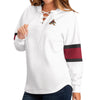 GIII Coyotes Ladies Game Plan Pullover Hood In White - Front View On Model