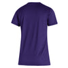 Ladies adidas Coyotes Reverse Retro T-Shirt in Purple - Back View