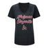 Ladies Sportiqe Short Sleeve V-Neck In Black - Front View