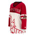 COYOTES G III OPENING DAY 3/4 SLEEVE T-SHIRT IN WHITE & RED - LEFT SIDE VIEW