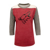 Arizona Coyotes Ladies Iconic Flashy Long Sleeve in Gray and Red - Front View