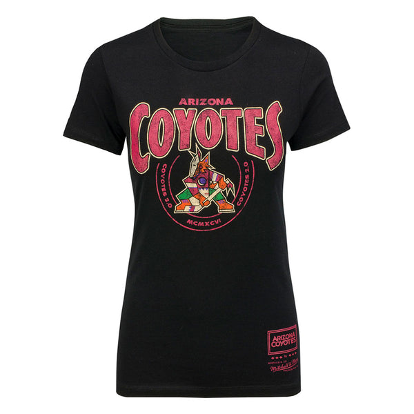 Arizona Coyotes Ladies GIII Serenity T-Shirt in Black - Front View