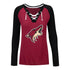 Arizona Coyotes Ladies NHL Breakout Play Long Sleeve T-Shirt In Red & Black - Front View
