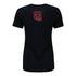 Ladies Coyotes + State Forty Eight Collab T-Shirt In Black & Red - Back View