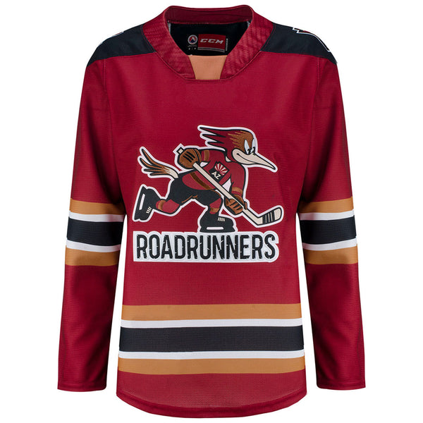 Ladies CCM Tuscon Roadrunners Replica Jersey in Red - Front View
