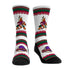 Coyotes Kachina Socks in Red White Green and Black - Front View