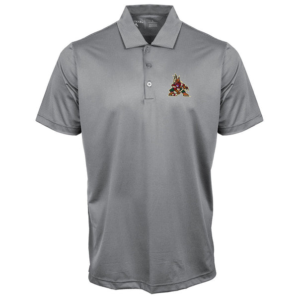 Coyotes Kachina Balance Polo in Gray - Front View