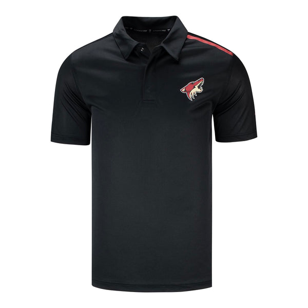 FANATICS COYOTES AUTHENTIC PRO POLO IN BLACK - FRONT VIEW
